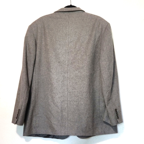 Oscar de la Renta Wool Cashmere Gray Blazer Sports Coat Size 46R - Picture 11 of 15